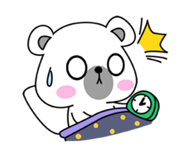 Fluffy Polar Bear Snowman sticker #7786404