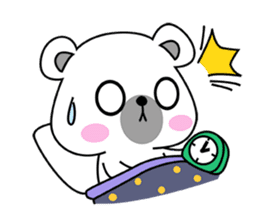 Fluffy Polar Bear Snowman sticker #7786404