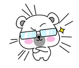 Fluffy Polar Bear Snowman sticker #7786405