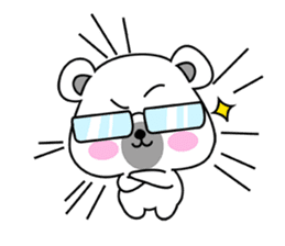 Fluffy Polar Bear Snowman sticker #7786405