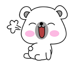 Fluffy Polar Bear Snowman sticker #7786406