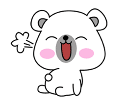 Fluffy Polar Bear Snowman sticker #7786406