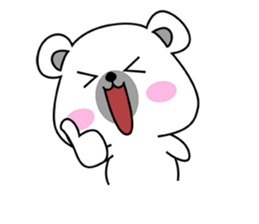 Fluffy Polar Bear Snowman sticker #7786408