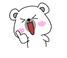 Fluffy Polar Bear Snowman sticker #7786408