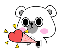 Fluffy Polar Bear Snowman sticker #7786409