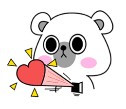 Fluffy Polar Bear Snowman sticker #7786409