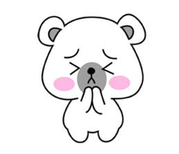 Fluffy Polar Bear Snowman sticker #7786411