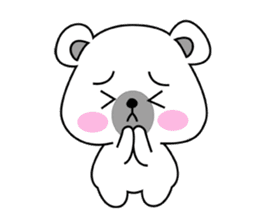 Fluffy Polar Bear Snowman sticker #7786411