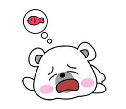 Fluffy Polar Bear Snowman sticker #7786412