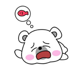 Fluffy Polar Bear Snowman sticker #7786412