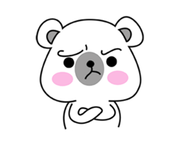 Fluffy Polar Bear Snowman sticker #7786414