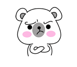 Fluffy Polar Bear Snowman sticker #7786414