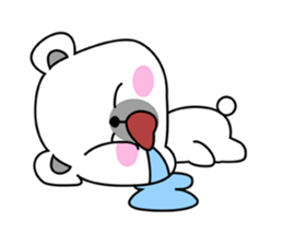 Fluffy Polar Bear Snowman sticker #7786417