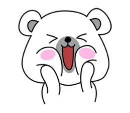 Fluffy Polar Bear Snowman sticker #7786418