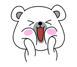 Fluffy Polar Bear Snowman sticker #7786418