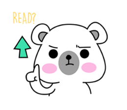 Fluffy Polar Bear Snowman sticker #7786419