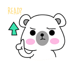 Fluffy Polar Bear Snowman sticker #7786419