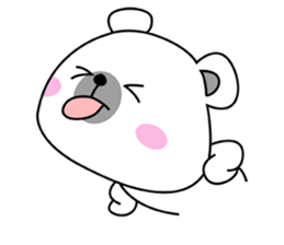 Fluffy Polar Bear Snowman sticker #7786420