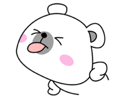 Fluffy Polar Bear Snowman sticker #7786420