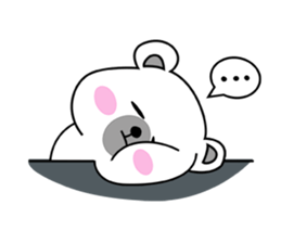 Fluffy Polar Bear Snowman sticker #7786422