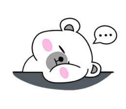 Fluffy Polar Bear Snowman sticker #7786422