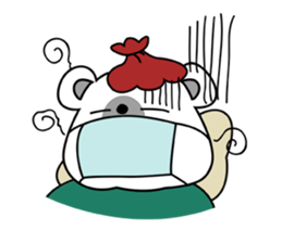 Fluffy Polar Bear Snowman sticker #7786424