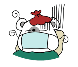 Fluffy Polar Bear Snowman sticker #7786424