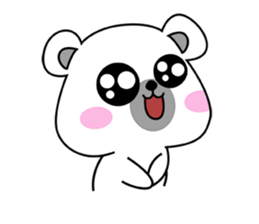 Fluffy Polar Bear Snowman sticker #7786425