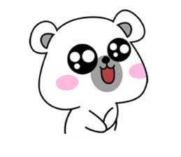 Fluffy Polar Bear Snowman sticker #7786425