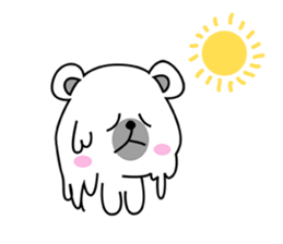 Fluffy Polar Bear Snowman sticker #7786426