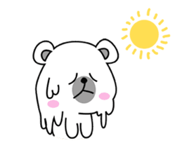 Fluffy Polar Bear Snowman sticker #7786426