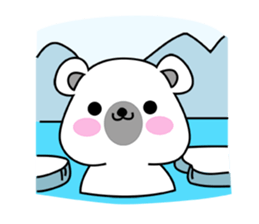 Fluffy Polar Bear Snowman sticker #7786427