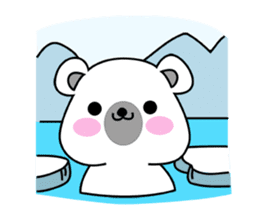 Fluffy Polar Bear Snowman sticker #7786427