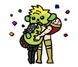 NJPW meets Mameshiba. sticker #7787386