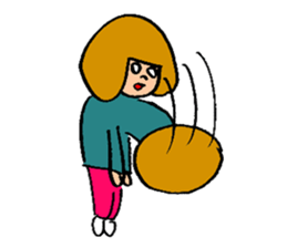 HAKATA CITY GIRL OKAPPACHAN 2 sticker #7787798