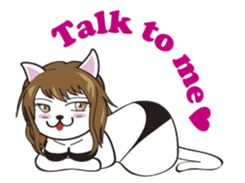 Sexy bikini cat English sticker #7788709