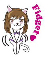 Sexy bikini cat English sticker #7788714