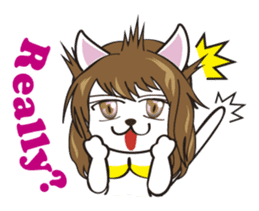Sexy bikini cat English sticker #7788741