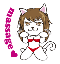 Sexy bikini cat English sticker #7788742