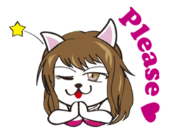 Sexy bikini cat English sticker #7788746