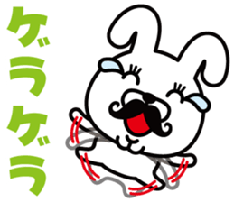 Mustache Rabbit Chan ~Ver.03~ sticker #7790149