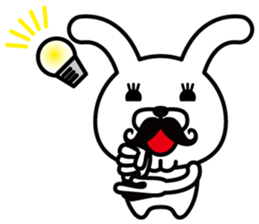 Mustache Rabbit Chan ~Ver.03~ sticker #7790158