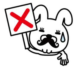 Mustache Rabbit Chan ~Ver.03~ sticker #7790184