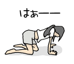 Relaxed girl on holiday sticker #7790873