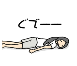 Relaxed girl on holiday sticker #7790874