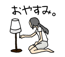 Relaxed girl on holiday sticker #7790875