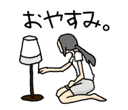 Relaxed girl on holiday sticker #7790875