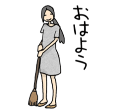 Relaxed girl on holiday sticker #7790876