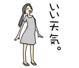 Relaxed girl on holiday sticker #7790877