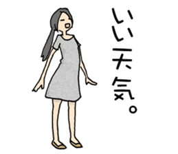 Relaxed girl on holiday sticker #7790877